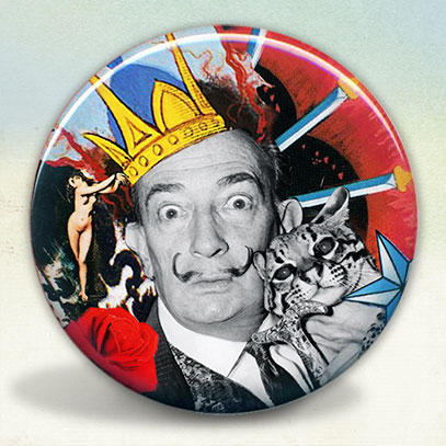 Salvador Dali and his Ocelot