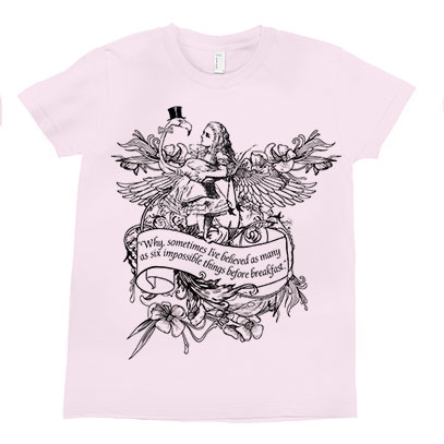 Alice Flamingo Birds of a Feather Wonderland Tee Shirt Size 2-12