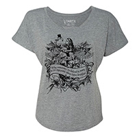 Alice Flamingo Birds of a Feather Tri-Blend Wide Neck Dolman T-shirt