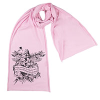 Alice Flamingo Birds of a Feather Wonderland Screen printed Cotton Scarf