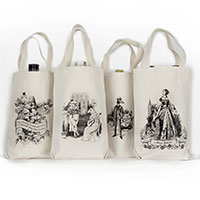Anne Boleyn Organic Cotton Liquor and Wine Bottle Tote Bag