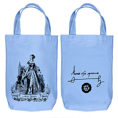 Anne Boleyn Organic Cotton Liquor and Wine Bottle Tote Bag