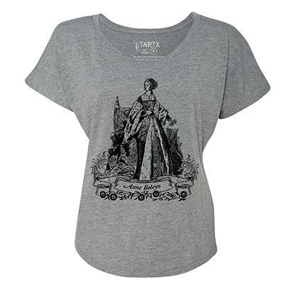 Anne Boleyn Tudors Tri-Blend Wide Neck Relaxed Fit Dolman