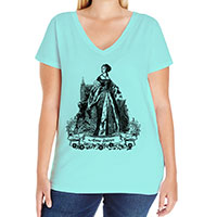 Anne Boleyn Curvy Fit Plus Size Tee V-neck Scoop and Tank Style