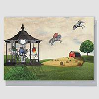 Carousel Americana Greeting Card Large