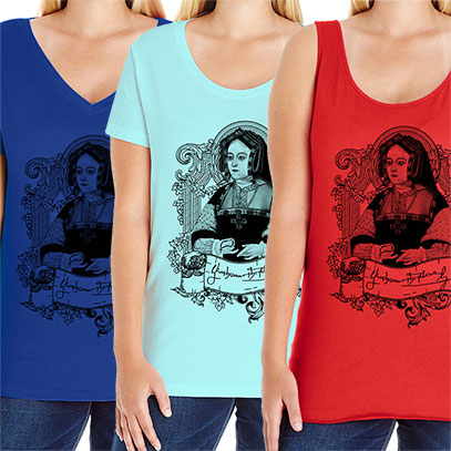 Catherine of Aragon Curvy Fit Plus Size Tee V-neck Scoop and Tank Style