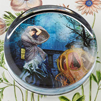 Cinderella Glass Round Paperweight