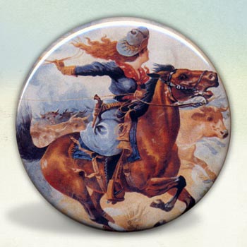 Cowgirl on Galloping Horse  