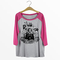 Edgar Allan Poe Curvy Plus Size Raglan Baseball T-shirt