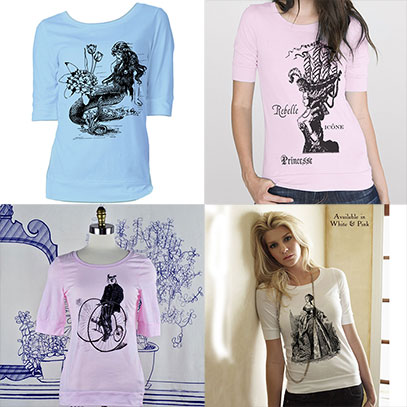 Various Designs Elbow Length T-Shirt - TIMT