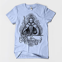Queen Elizabeth I in Coronation Robes Men's Unisex T-shirt 50/50 and 100% Cotton