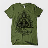 Queen Elizabeth I in Coronation Robes Men's Unisex T-shirt 50/50 and 100% Cotton