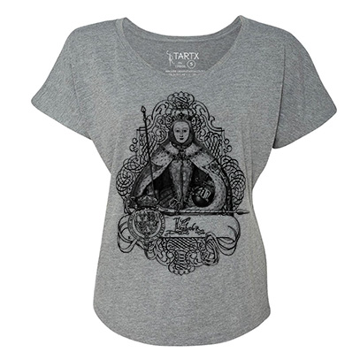 Queen Elizabeth I Tudors Tri-Blend Wide Neck Relaxed Fit Dolman
