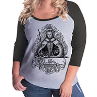 Queen Elizabeth I Curvy Plus Size Raglan Baseball T-shirt