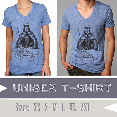 Queen Elizabeth I in Coronation Robes Unisex Boss V-Neck T-Shirt