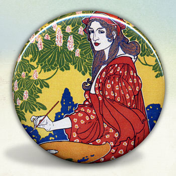 Female Painter Illustration
