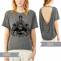 Frida Viva La Vida Alternative pony open back t-shirt