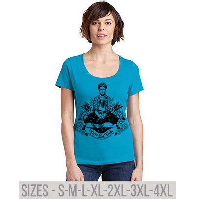 Frida Viva La Vida Perfect Weight Scoop Tee S-4XL