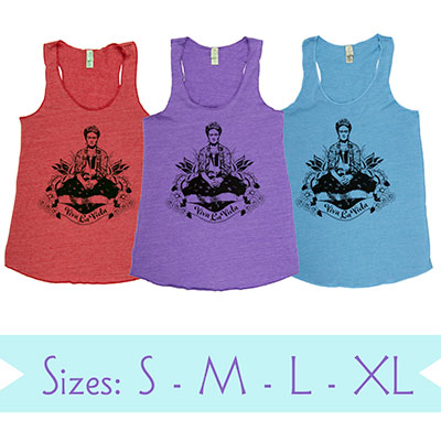 Frida Viva La Vita Eco Jersey Racerback Tank 