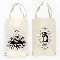 Frida Viva La Vita Organic Cotton Liquor and Wine Bottle Tote Bag