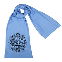 Good Fortune and Luck Screen printed Cotton Scarf