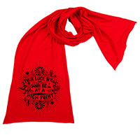Good Fortune and Luck Screen printed Cotton Scarf