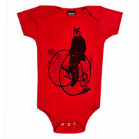 Gentleman Owl on a Bicycle organic one piece