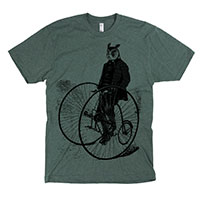 Gentleman Owl on a Bicycle Men's or Unisex T-shirt