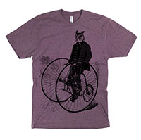 Gentleman Owl on a Bicycle Men's or Unisex T-shirt