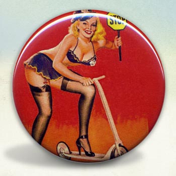 Pin Up with Her Scooter