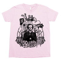 Edgar Allan Poe Kids Tee Shirt Size 2-12