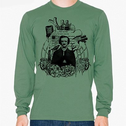 Edgar Allan Poe Men's or Unisex Organic Long Sleeve T-shirt