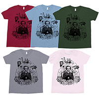 Edgar Allan Poe Kids Tee Shirt Size 2-12