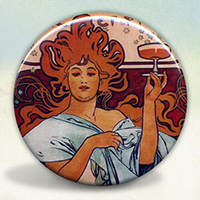 Champagne Ruinart Mucha