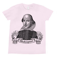 William Shakespeare Kids Tee Shirt Size 2-12