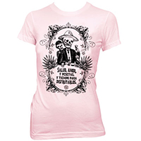 Calavera Fiesta Woman's T-Shirt Pink Small
