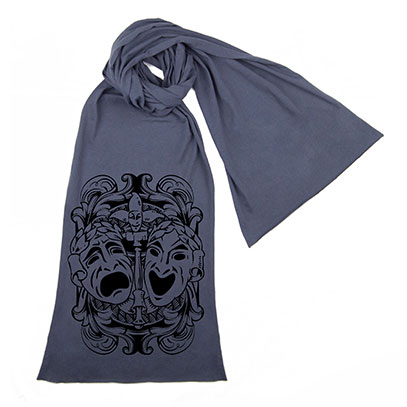 Comedy Tragedy Theatre Masks Scarf