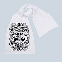 Comedy Tragedy Theatre Masks Scarf