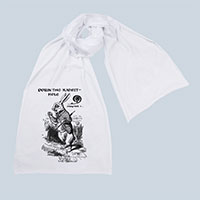 White Rabbit Alice Wonderland Screen printed Cotton Scarf